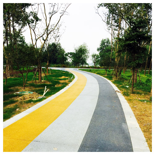 通州广陵公园彩色透水地坪